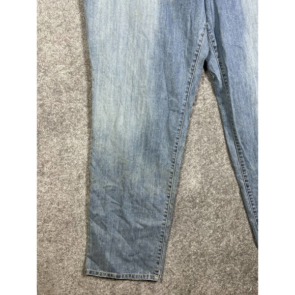 Venezia Rigid‎ Easy Fit Jeans Womens Size 24 Tall Blue Denim Distressed Pockets - Picture 9 of 16